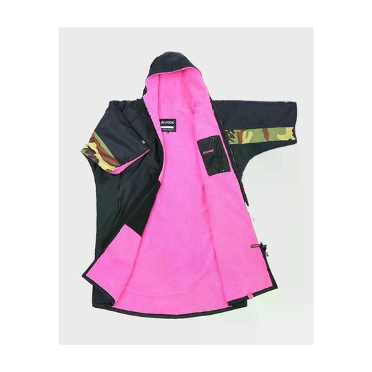 DRYROBE Advance Short Sleeve Black Pink Camo Adult