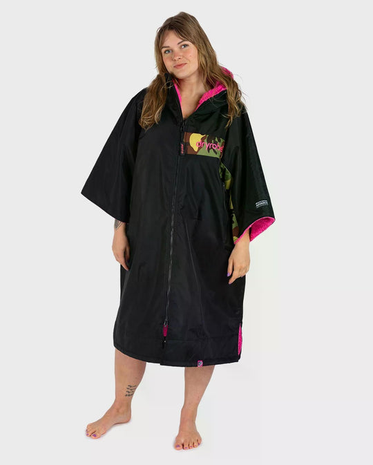 DRYROBE Advance Short Sleeve Schwarz Rot L