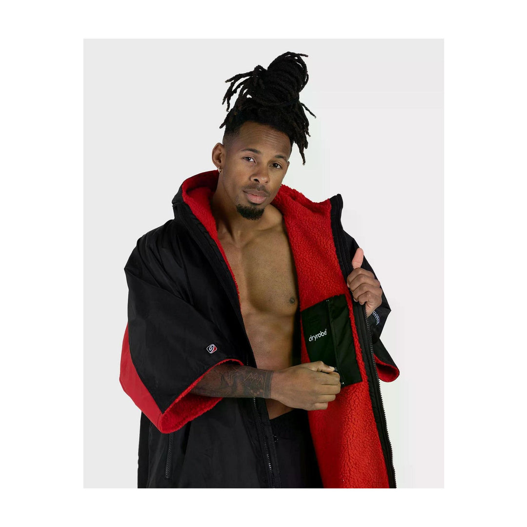 DRYROBE Advance Short Sleeve Black Red Adult