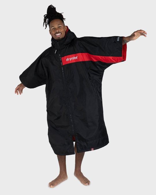 DRYROBE Advance Short Sleeve Schwarz Rot L