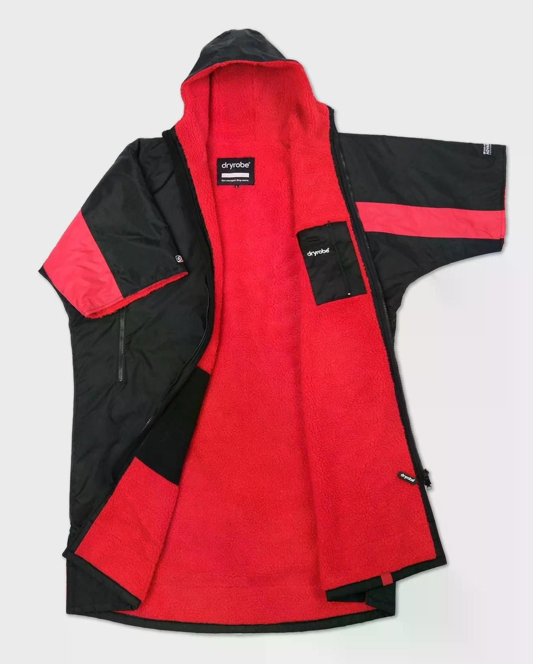 DRYROBE Advance Short Sleeve Schwarz Rot L