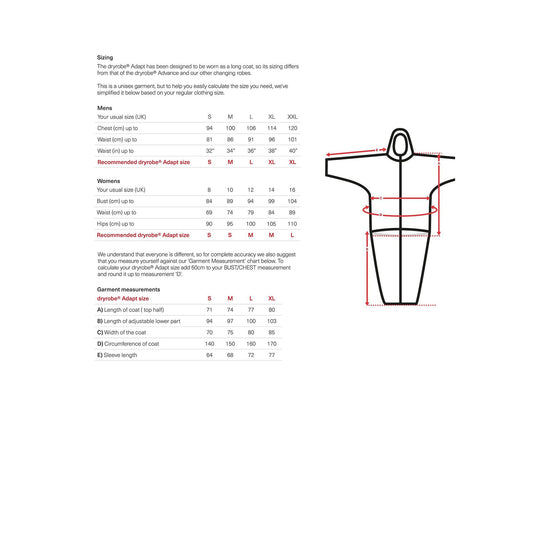 DRYROBE® Adapt Black Grey Adult