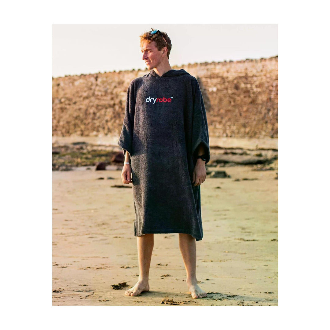 DRYROBE Handtuchmantel Bio-Baumwolle Navy Adult