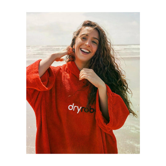 DRYROBE Handtuchmantel Bio-Baumwolle Orange Adult