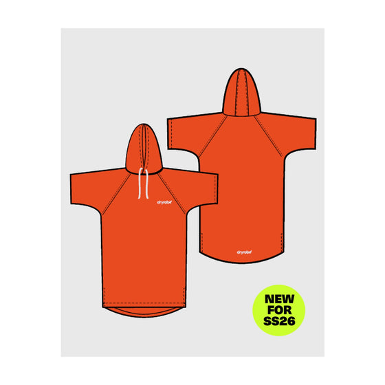 DRYROBE Handtuchmantel Bio-Baumwolle Orange