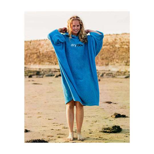 DRYROBE Handtuchmantel Bio-Baumwolle Cobalt Blue Adult