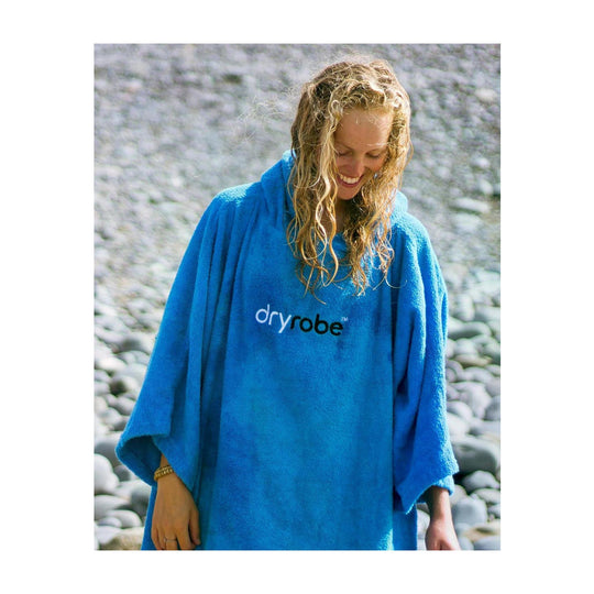 DRYROBE Handtuchmantel Bio-Baumwolle Cobalt Blue Adult