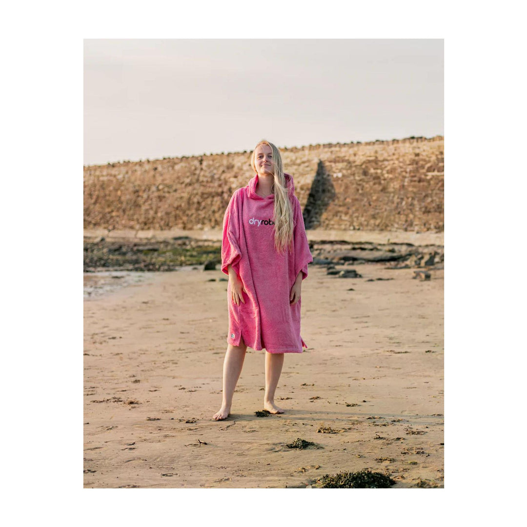 DRYROBE Handtuchmantel Bio-Baumwolle Pink Adult