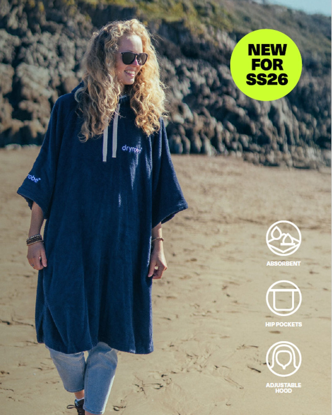 DRYROBE Handtuchmantel Bio-Baumwolle