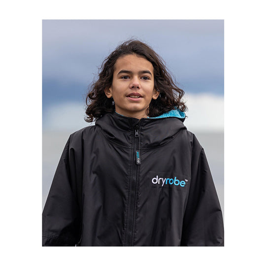 DRYROBE Advance Long Sleeve KIDS Schwarz Blau