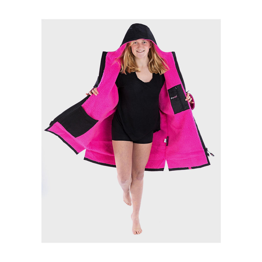DRYROBE Advance Long Sleeve KIDS Schwarz Pink