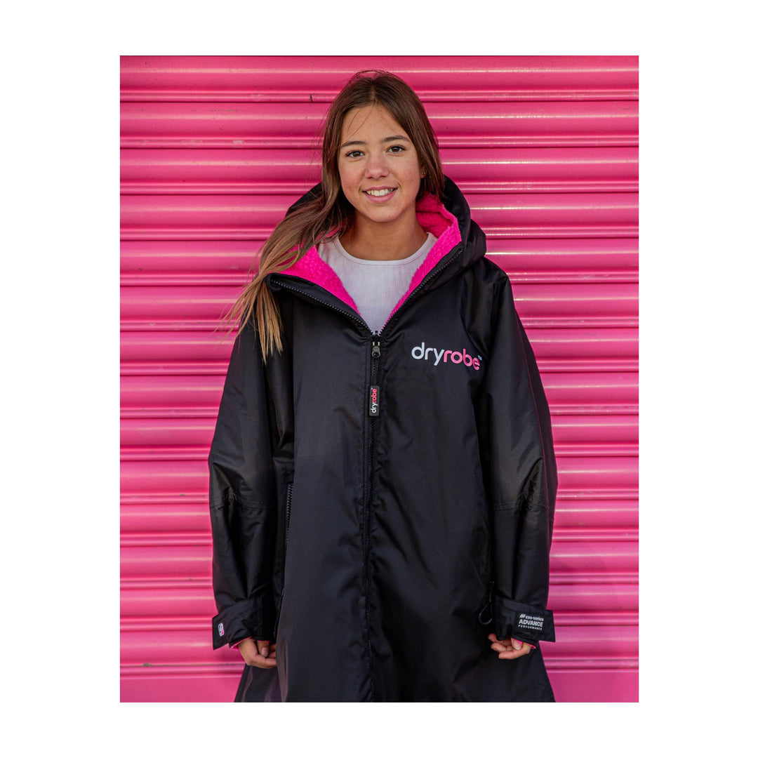 DRYROBE Advance Long Sleeve KIDS Schwarz Pink