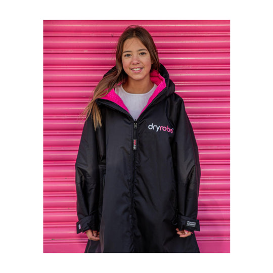 DRYROBE Advance Long Sleeve KIDS Schwarz Pink