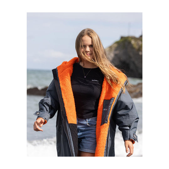 DRYROBE Advance Long Sleeve KIDS Grau Orange
