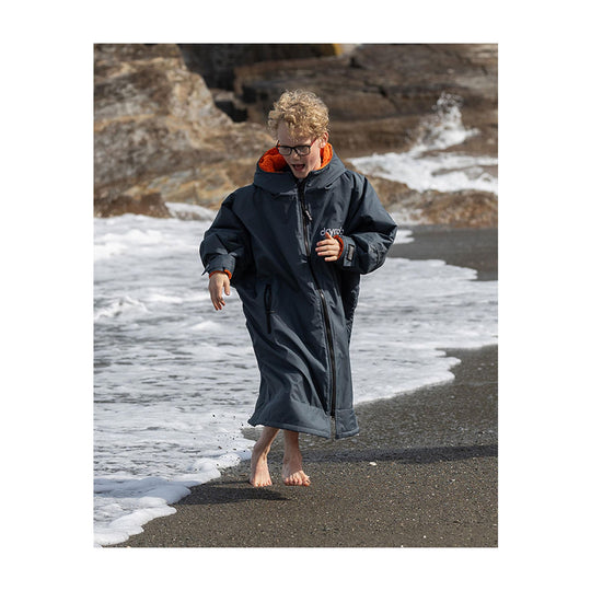 DRYROBE Advance Long Sleeve KIDS Grau Orange