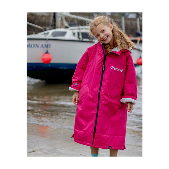 DRYROBE Advance Long Sleeve KIDS Pink Grau