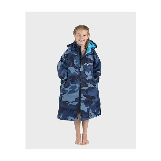 DRYROBE Advance Long Sleeve KIDS Camo Blau