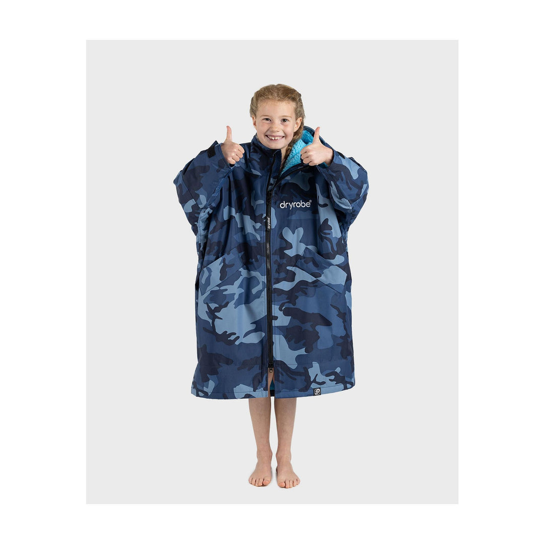DRYROBE Advance Long Sleeve KIDS Camo Blau