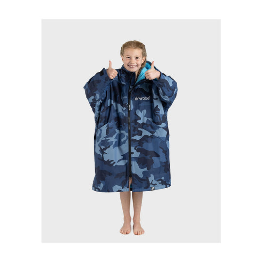 DRYROBE Advance Long Sleeve KIDS Camo Blau