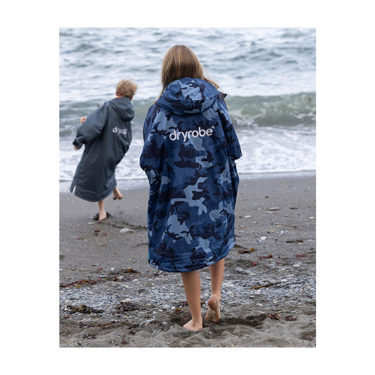 DRYROBE Advance Long Sleeve KIDS Camo Blau