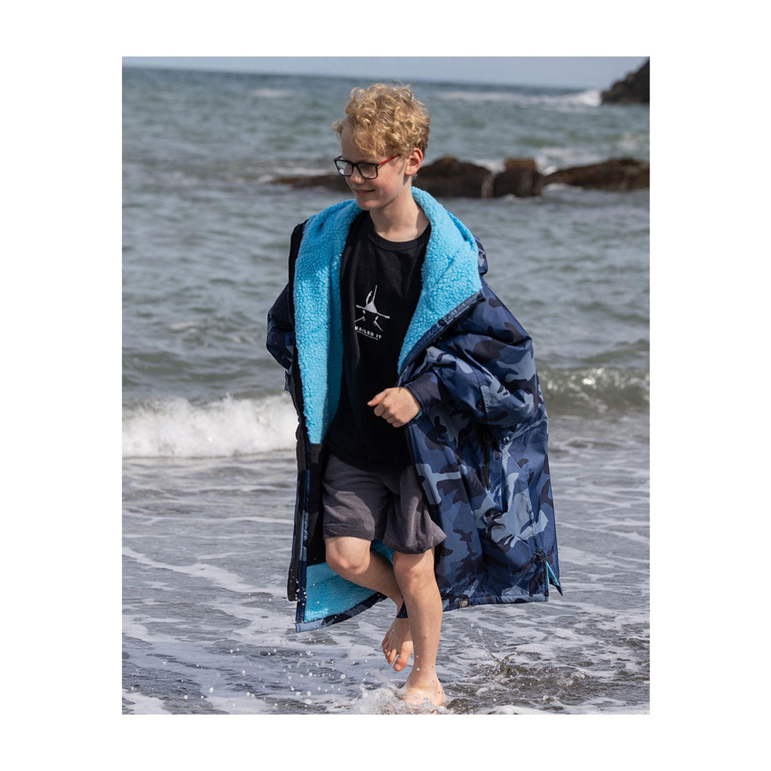 DRYROBE Advance Long Sleeve KIDS Camo Blau