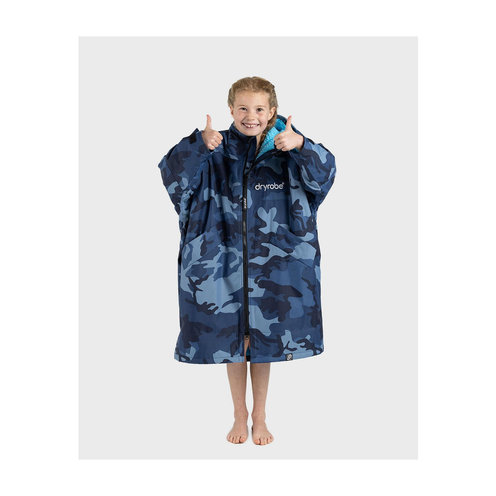 DRYROBE Advance Long Sleeve KIDS Camo Blau