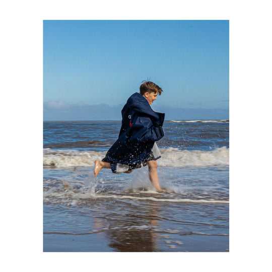 DRYROBE Advance Long Sleeve KIDS Navy Grau