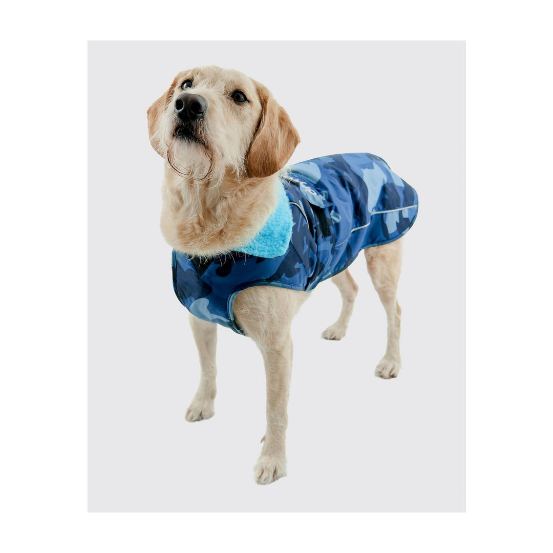 DRYROBE Dog Coat Hundemantel Blue Camo Dogs