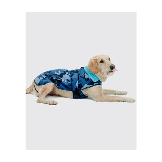 DRYROBE Dog Coat Hundemantel Blue Camo Dogs