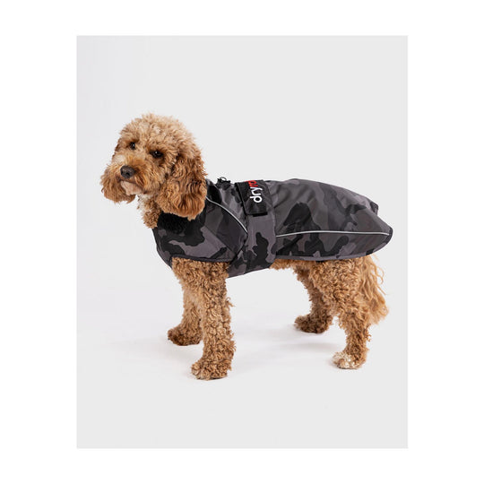 DRYROBE Dog Coat Hundemantel Black Camo Dogs
