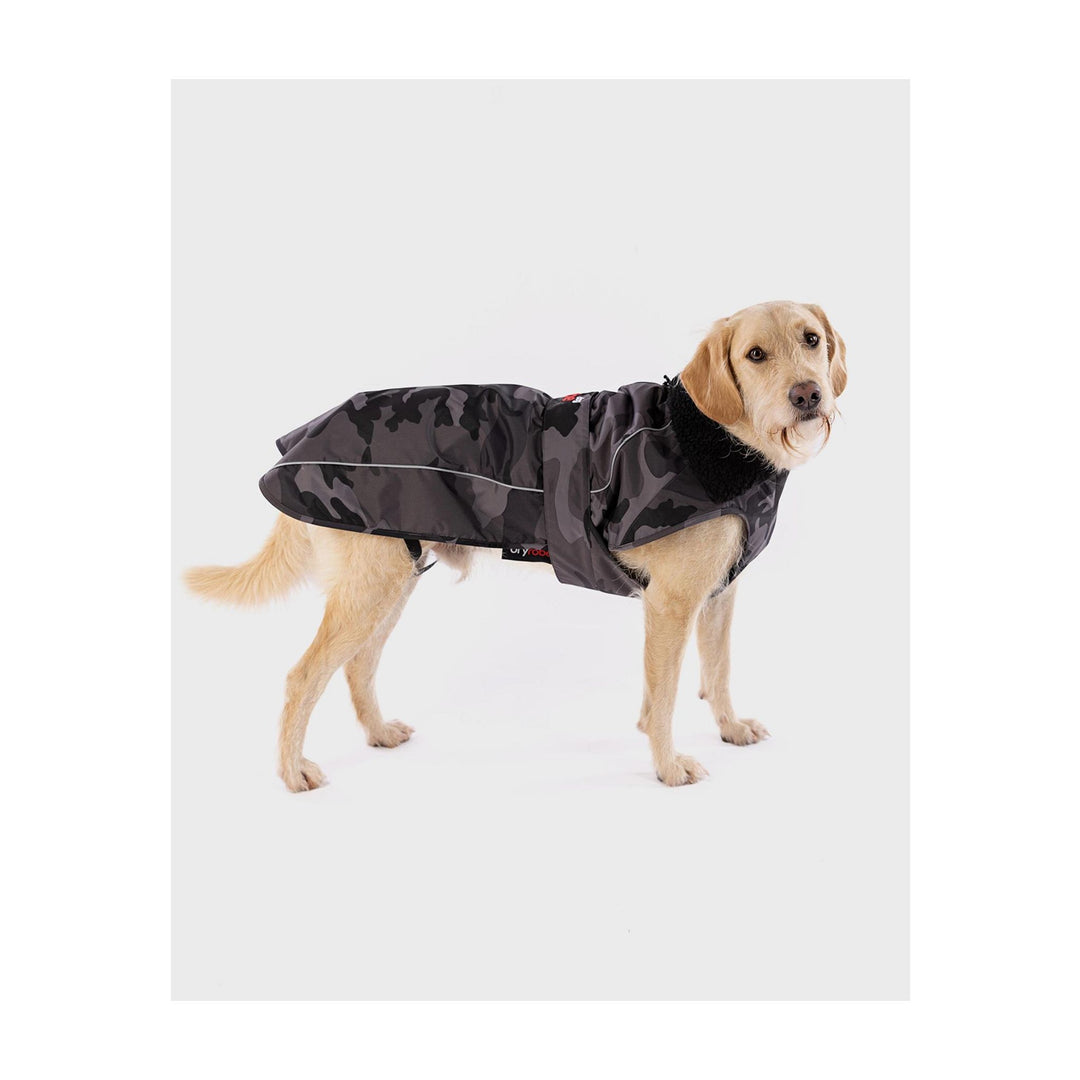 DRYROBE Dog Coat Hundemantel Black Camo Dogs