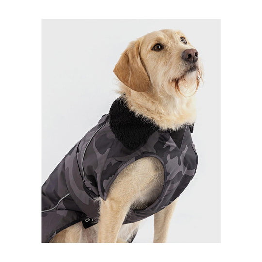 DRYROBE Dog Coat Hundemantel Black Camo Dogs