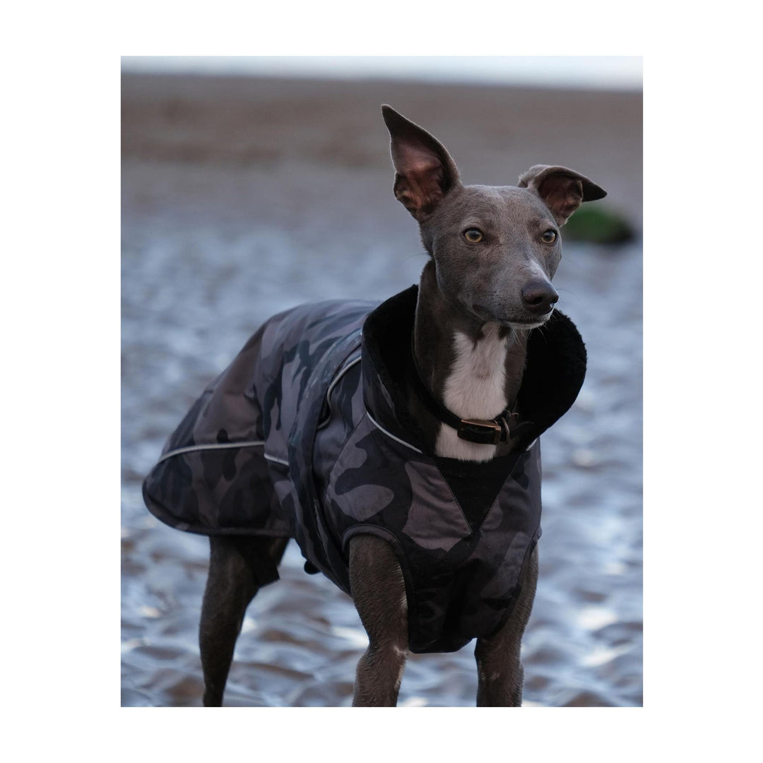 DRYROBE Dog Coat Hundemantel Black Camo Dogs