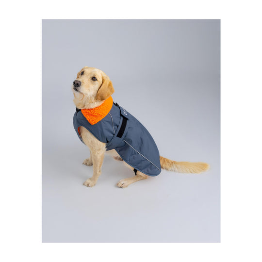 DRYROBE Dog Coat Hundemantel Grey Orange Dogs