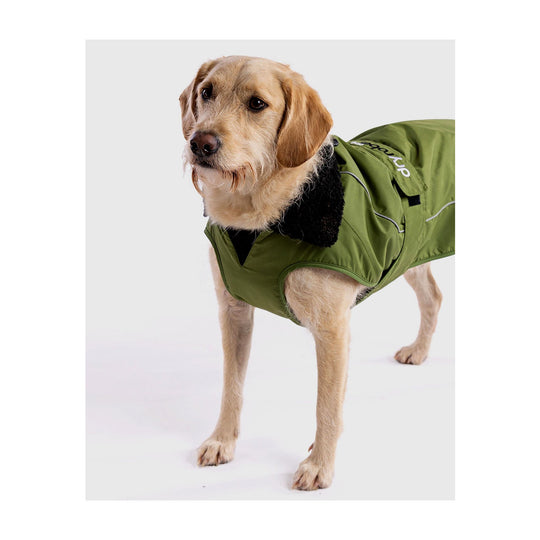 DRYROBE Dog Coat Hundemantel Dark Green Black Dogs