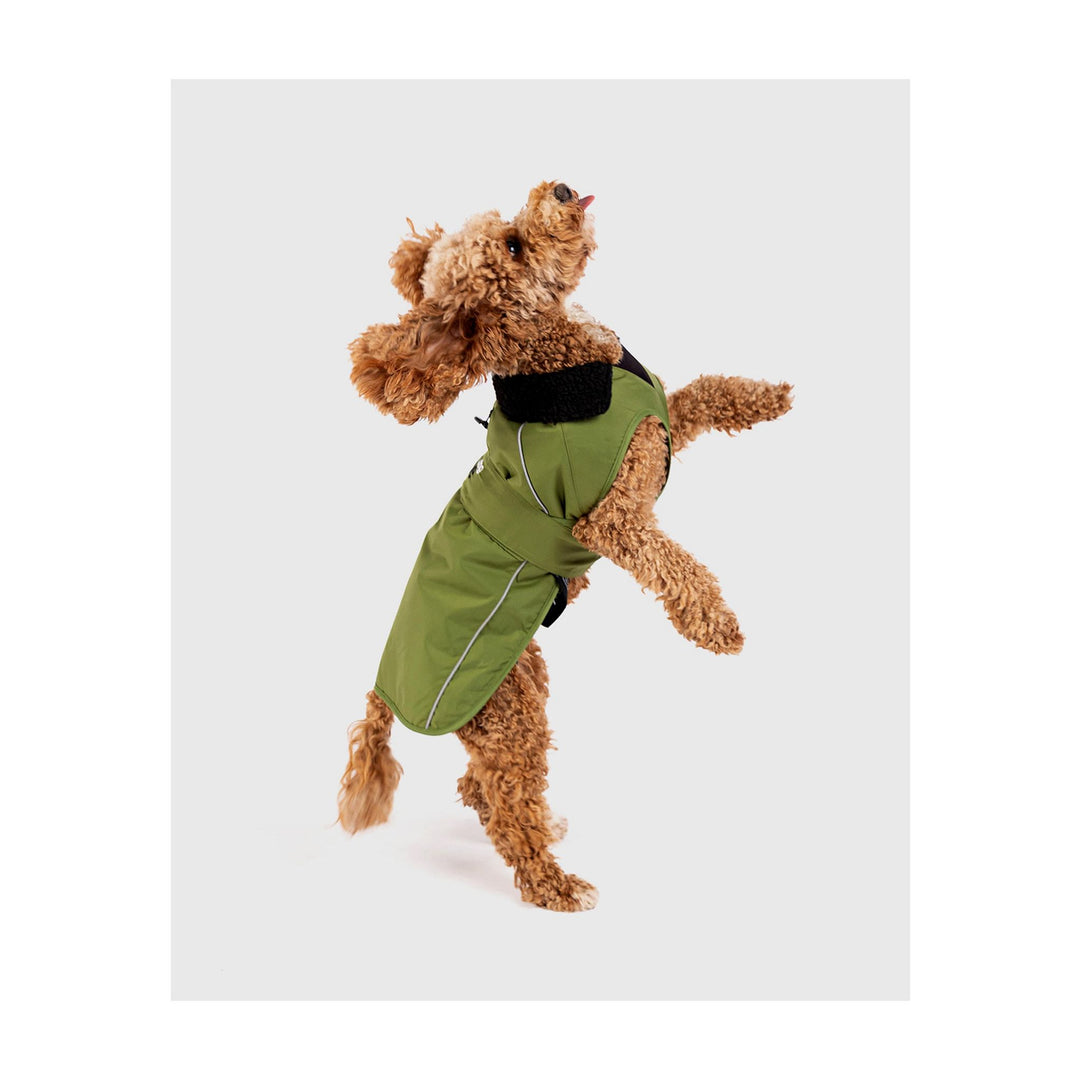 DRYROBE Dog Coat Hundemantel Dark Green Black Dogs