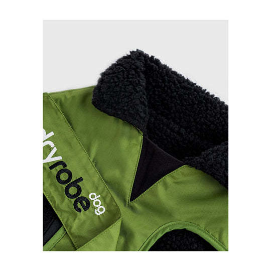 DRYROBE Dog Coat Hundemantel Dark Green Black Dogs