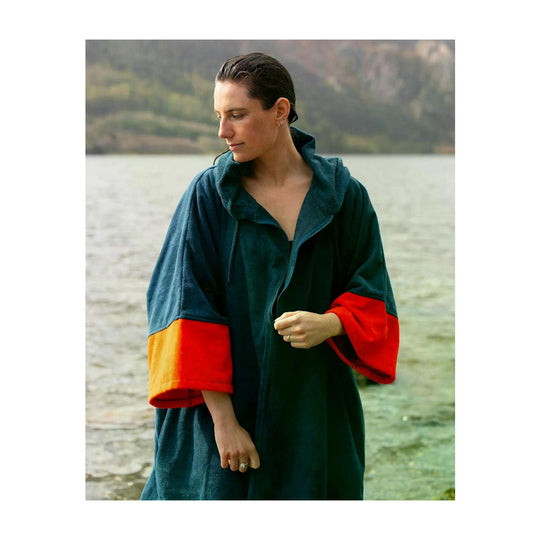 DRYROBE Fullzip Handtuchmantel Baumwolle Blue Adult