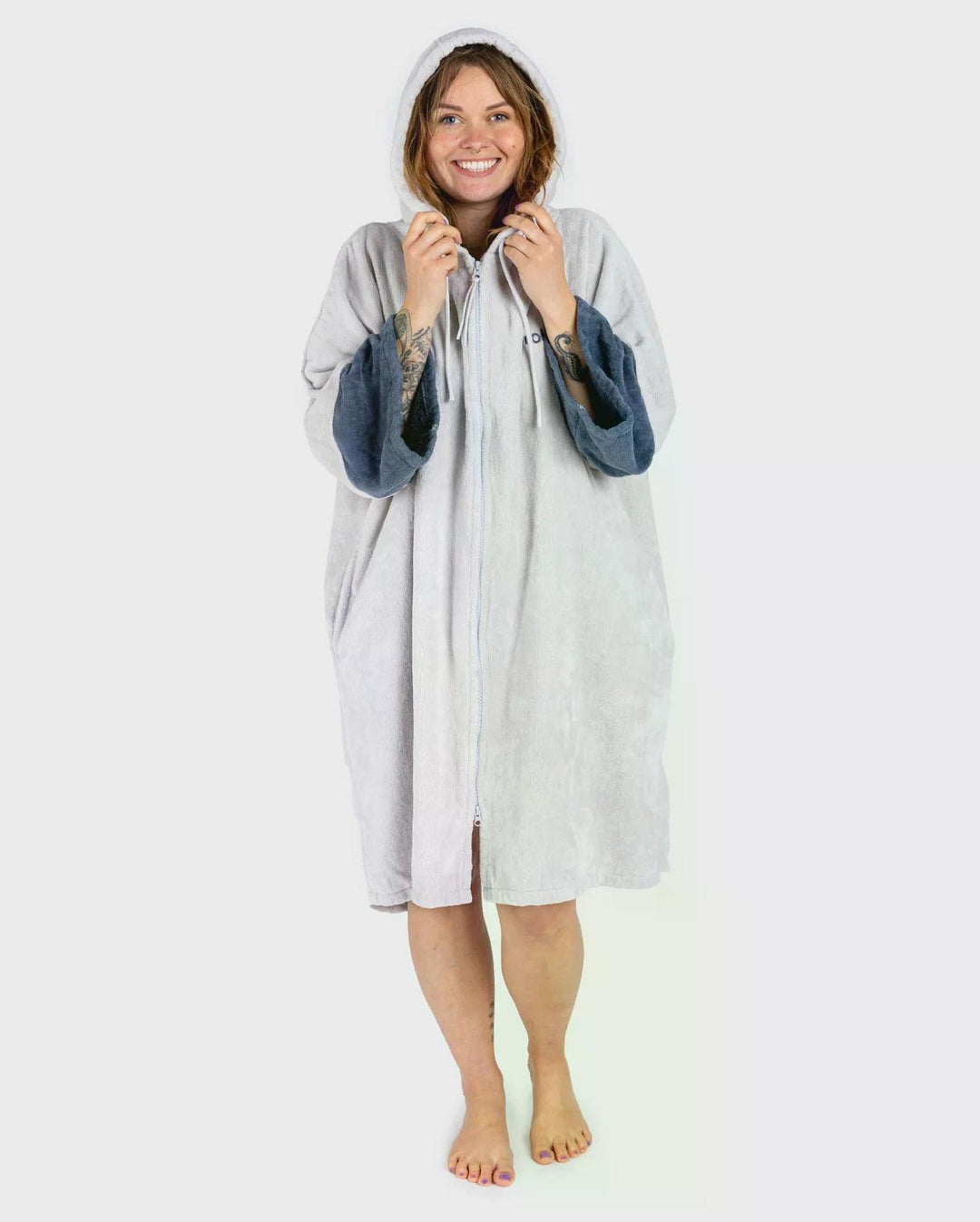 DRYROBE Fullzip Handtuchmantel Baumwolle