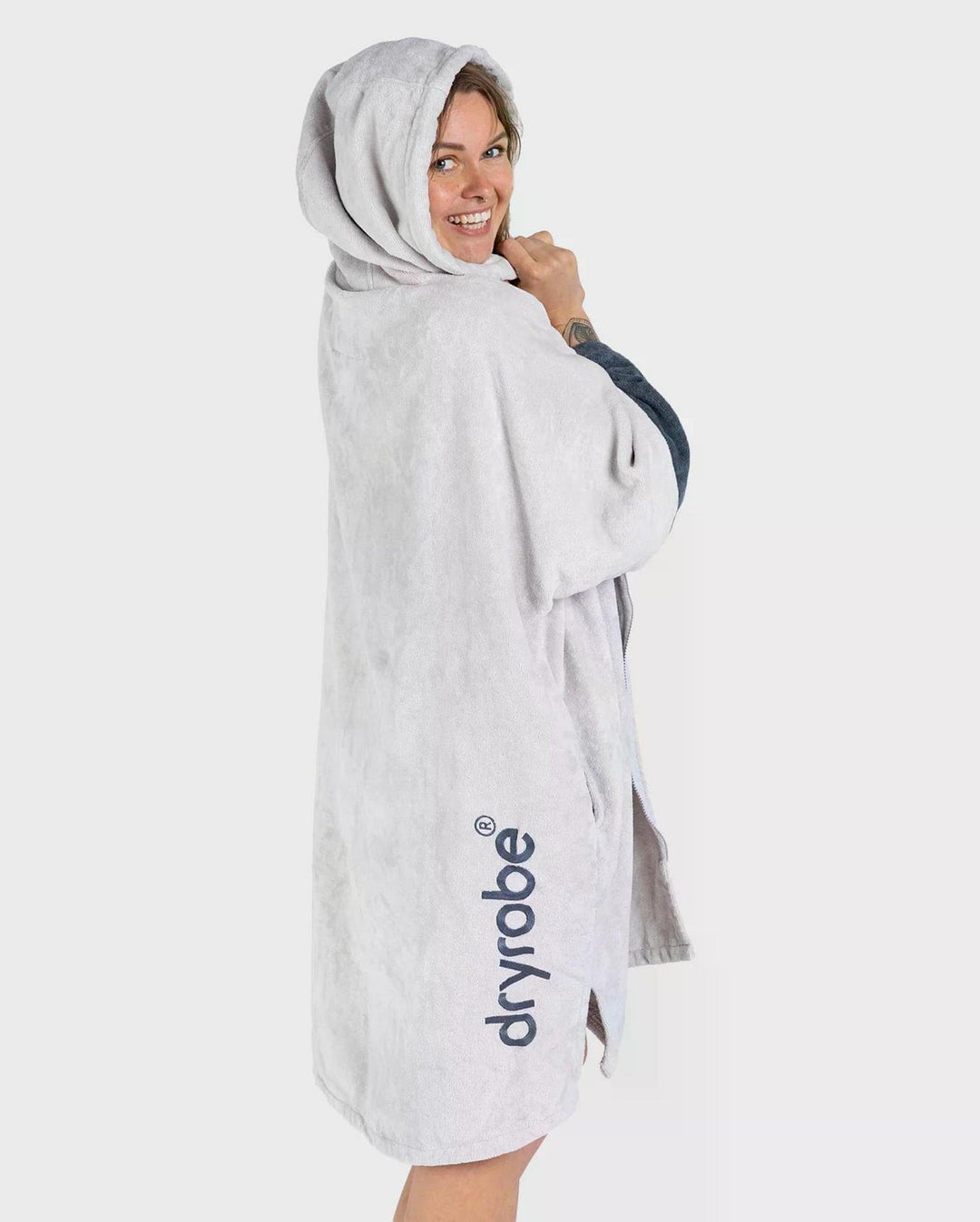 DRYROBE Fullzip Handtuchmantel Baumwolle