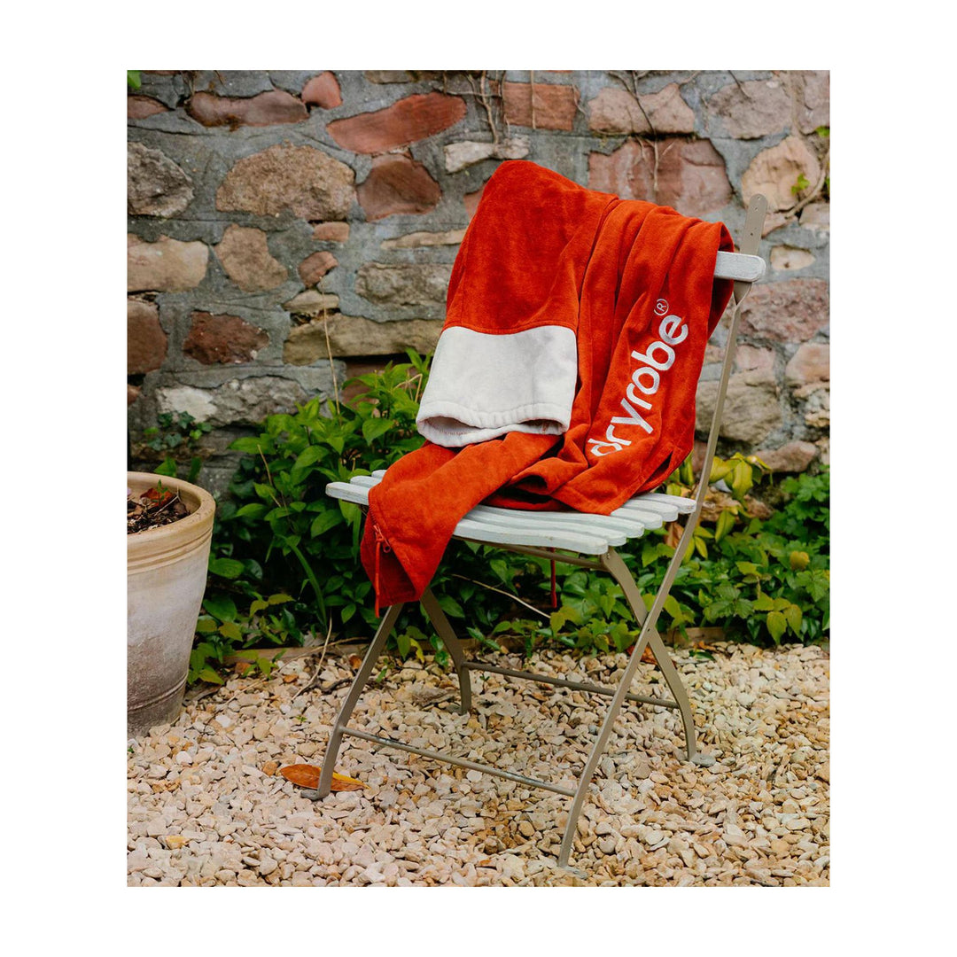 DRYROBE Fullzip Handtuchmantel Baumwolle Orange Adult