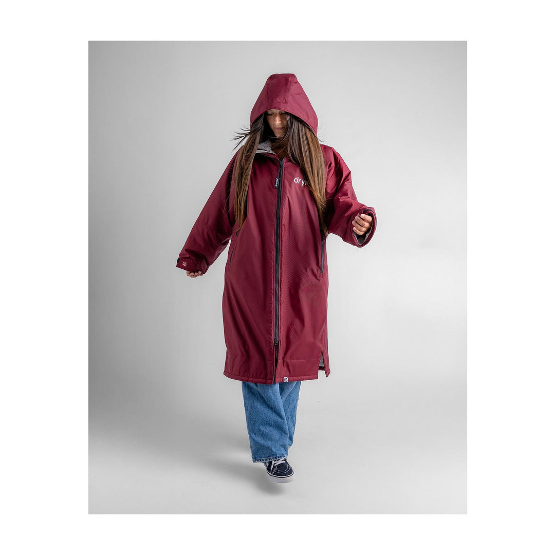 DRYROBE Advance Long Sleeve Burgunder Grau Adult