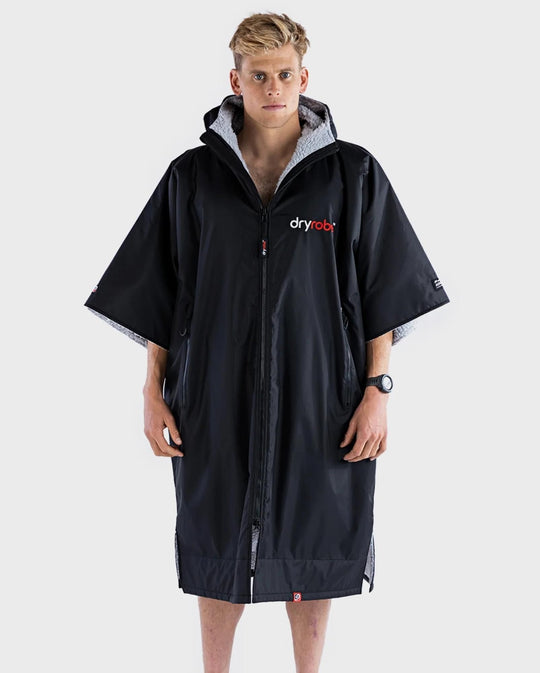 DRYROBE Advance Short Sleeve Schwarz Rot L