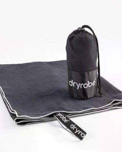 DRYROBE Mikrofaserhandtuch Schwarz 80x130cm