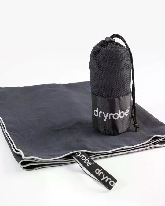 DRYROBE Mikrofaserhandtuch Schwarz 80x130cm