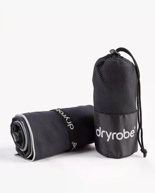 DRYROBE Mikrofaserhandtuch Schwarz 80x130cm