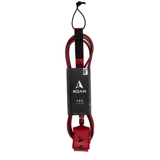 ROAM Surfboard Leash PRO 9.0 Dunkelrot