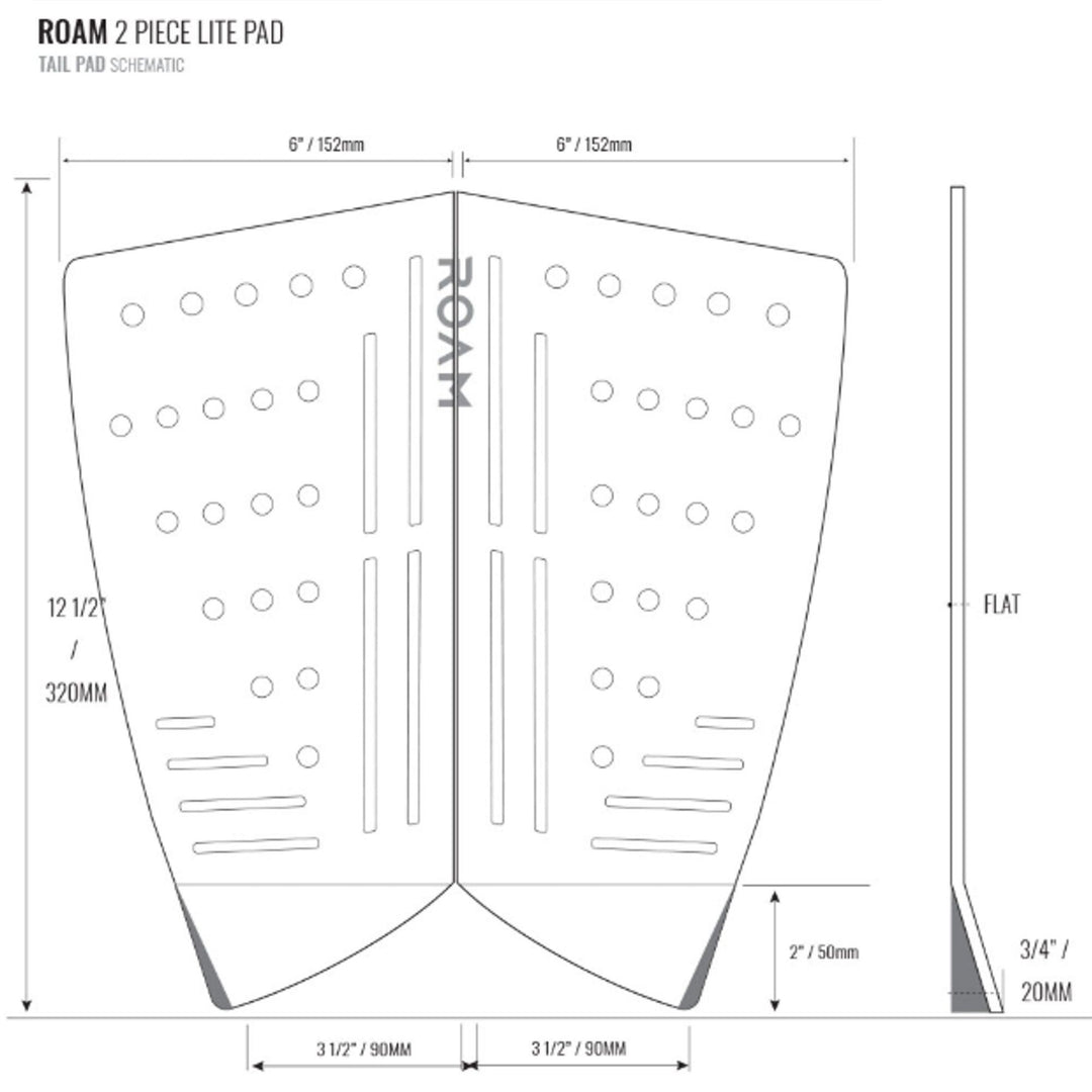 ROAM Footpad Deck Lite Traction Pad 2 tlg Sand