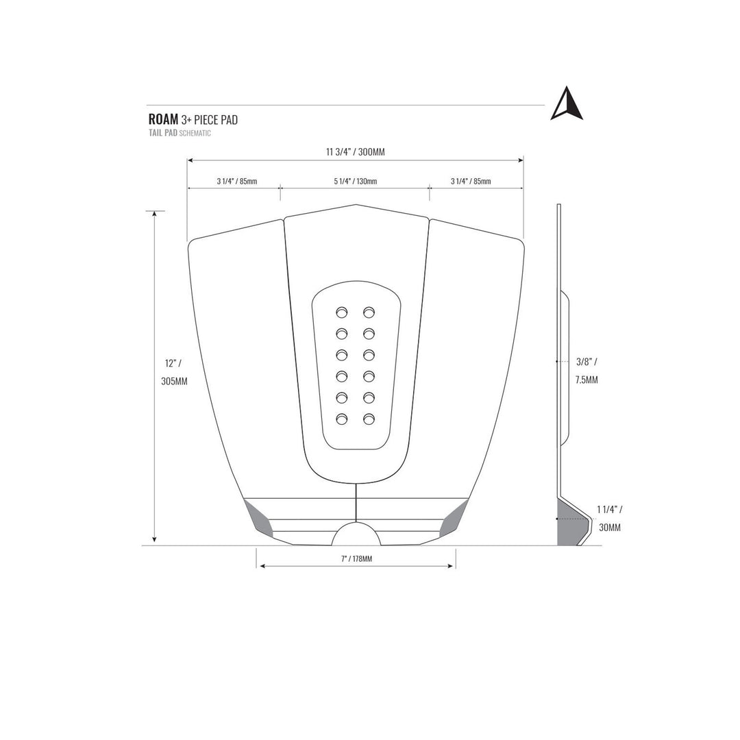 ROAM Footpad Deck Grip Traction Pad Weiss