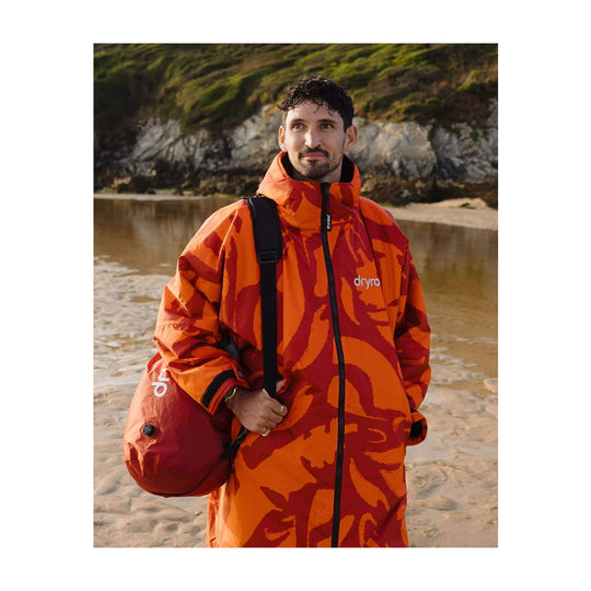 DRYROBE Advance Long Sleeve Mosaic Palm XL Orange Adult